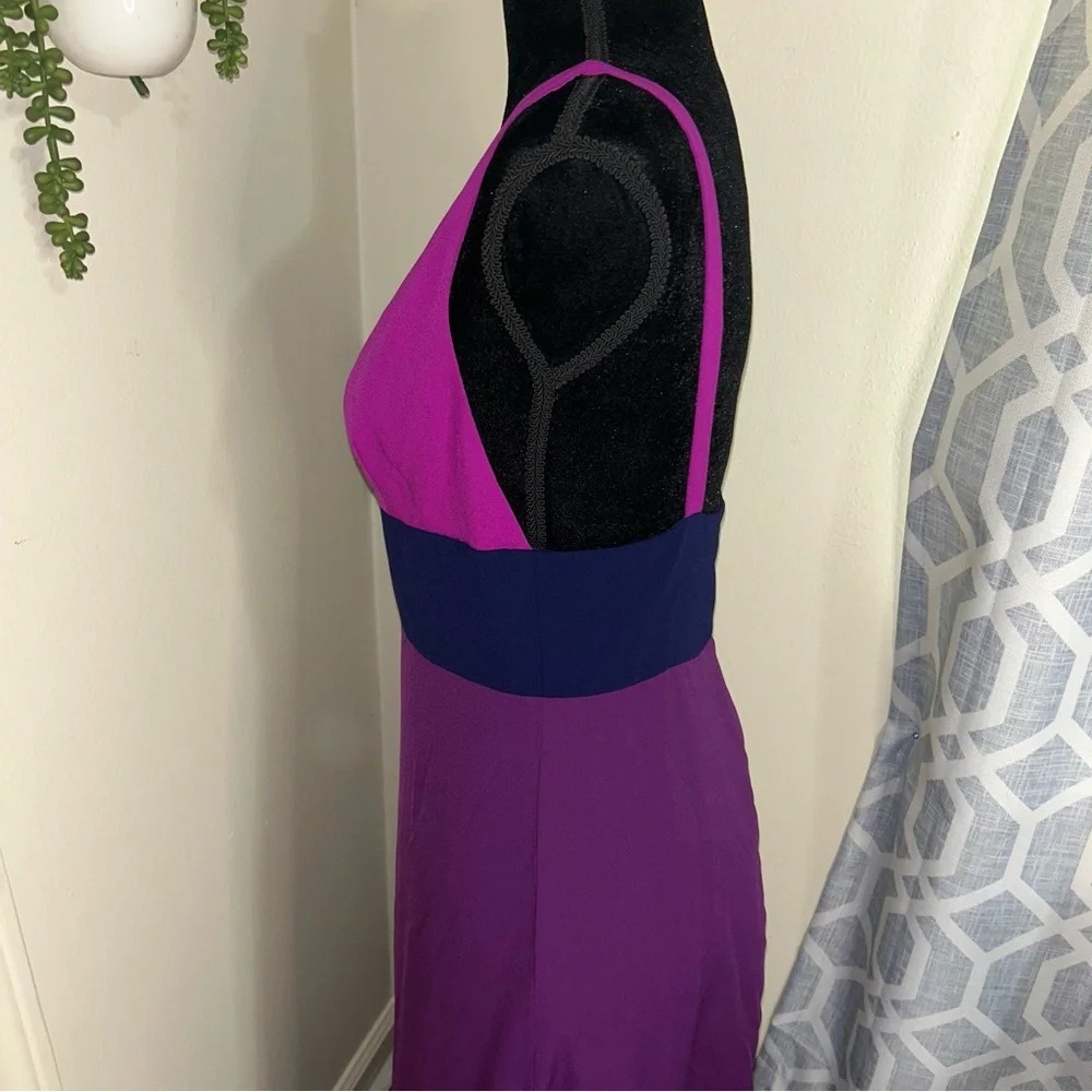 Color Block Gown In Viola & Deep Violet & Deep Ir… - image 5